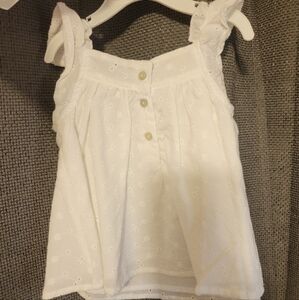 White Eyelet Kids Top